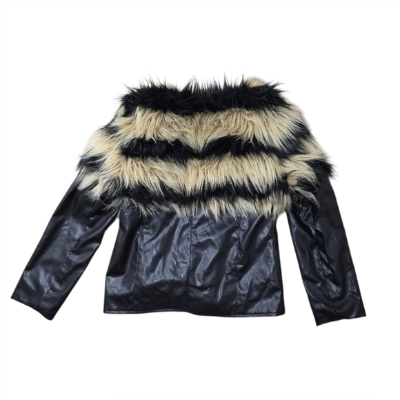 Ravens & Rockers Faux Fur Pleather Jacket Size Small - Picture 5 of 6